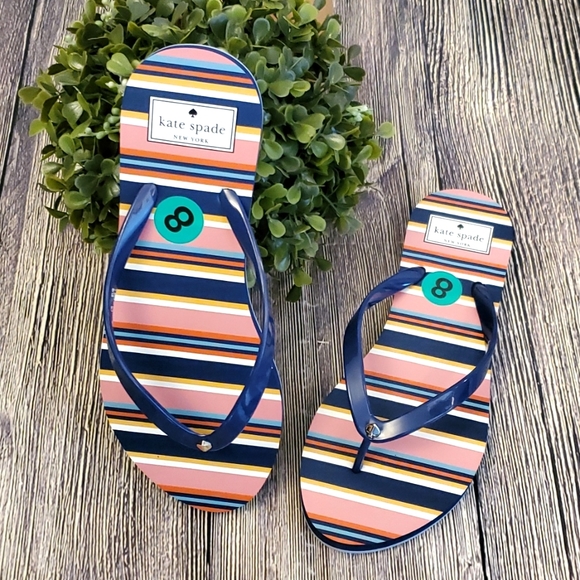 🌸KATE SPADE MULTI COLOR FLIP FLOPS - Picture 12 of 13
